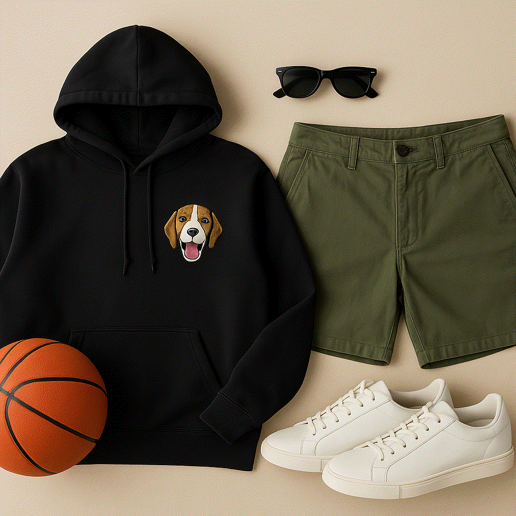 Hoodie and Shorts Is the Perfect Outfit