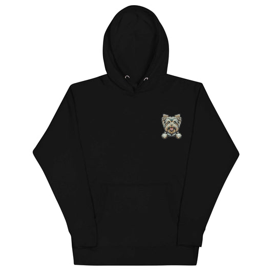 Yorkshire Terrier Dog Embroidery Premium Unisex Hoodie