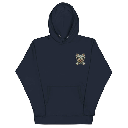 Yorkshire Terrier Dog Embroidery Premium Unisex Hoodie