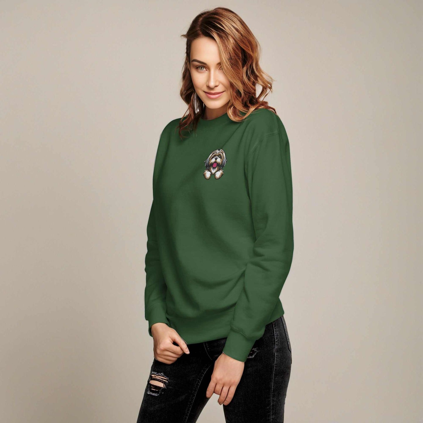 Shih Tzu Sweatshirt Green