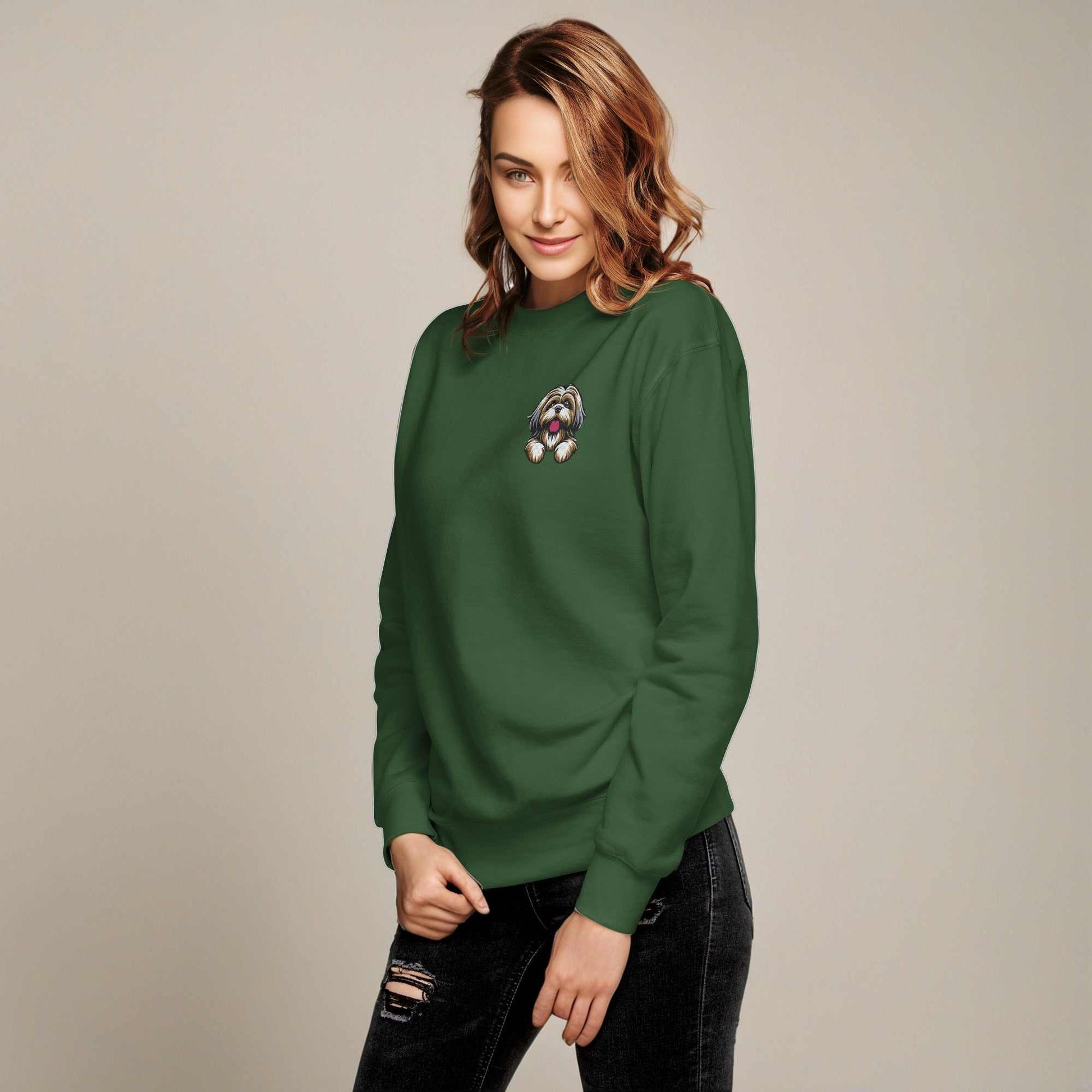 Shih Tzu Sweatshirt Green