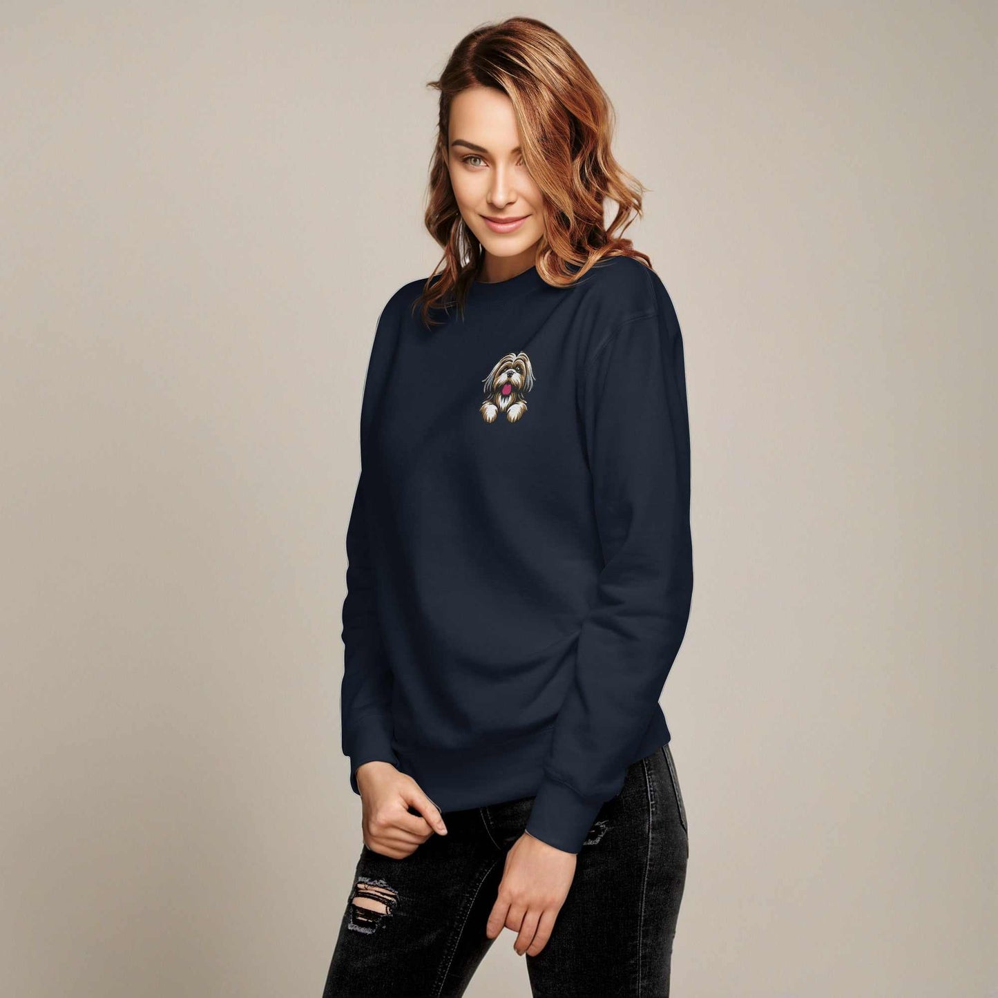 Shih Tzu Sweatshirt Navy