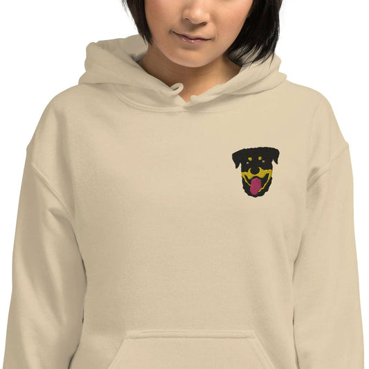 Rottweiler Dog Embroidery Premium Unisex Hoodie