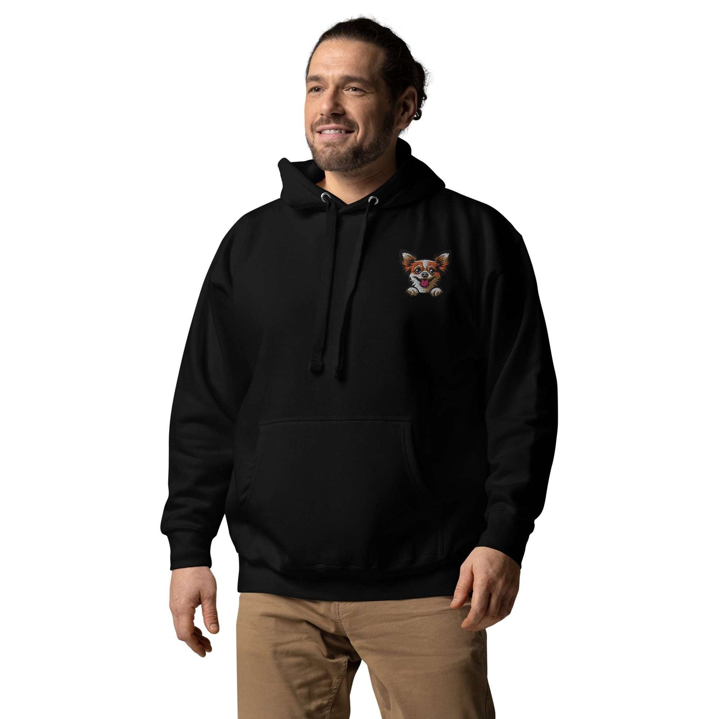Long Hair Chihuahua Hoodie Black