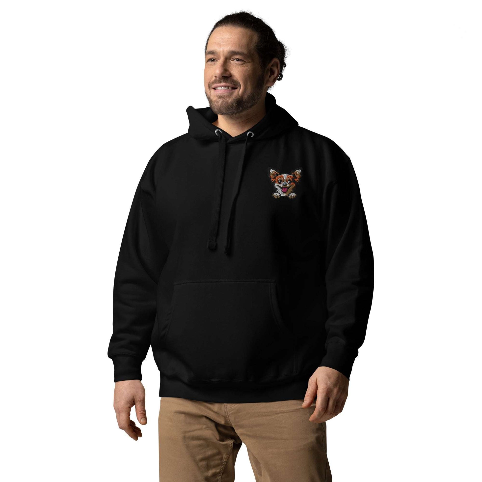 Long Hair Chihuahua Hoodie Black