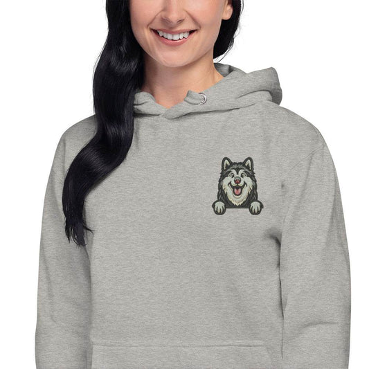 Husky Dog Embroidery Premium Unisex Hoodie