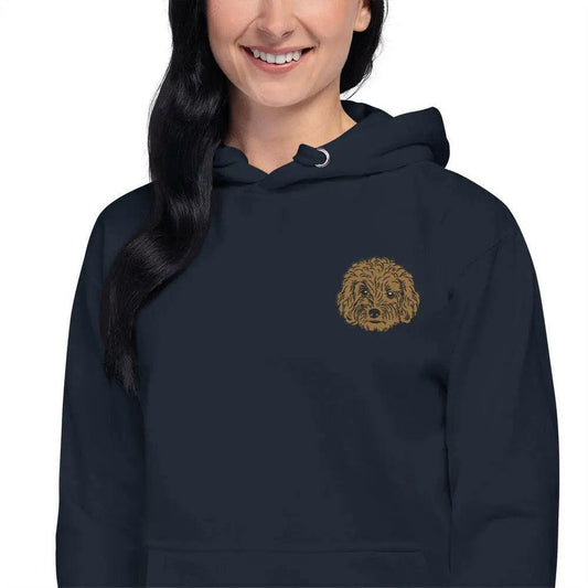 Poodle Dog Embroidery Premium Unisex Hoodie