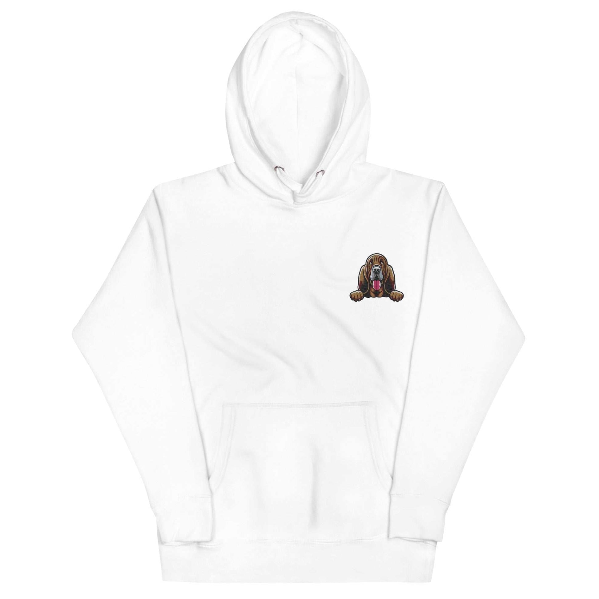 Bloodhound Hoodie - Premium Unisex Embroidery Streetwear - White