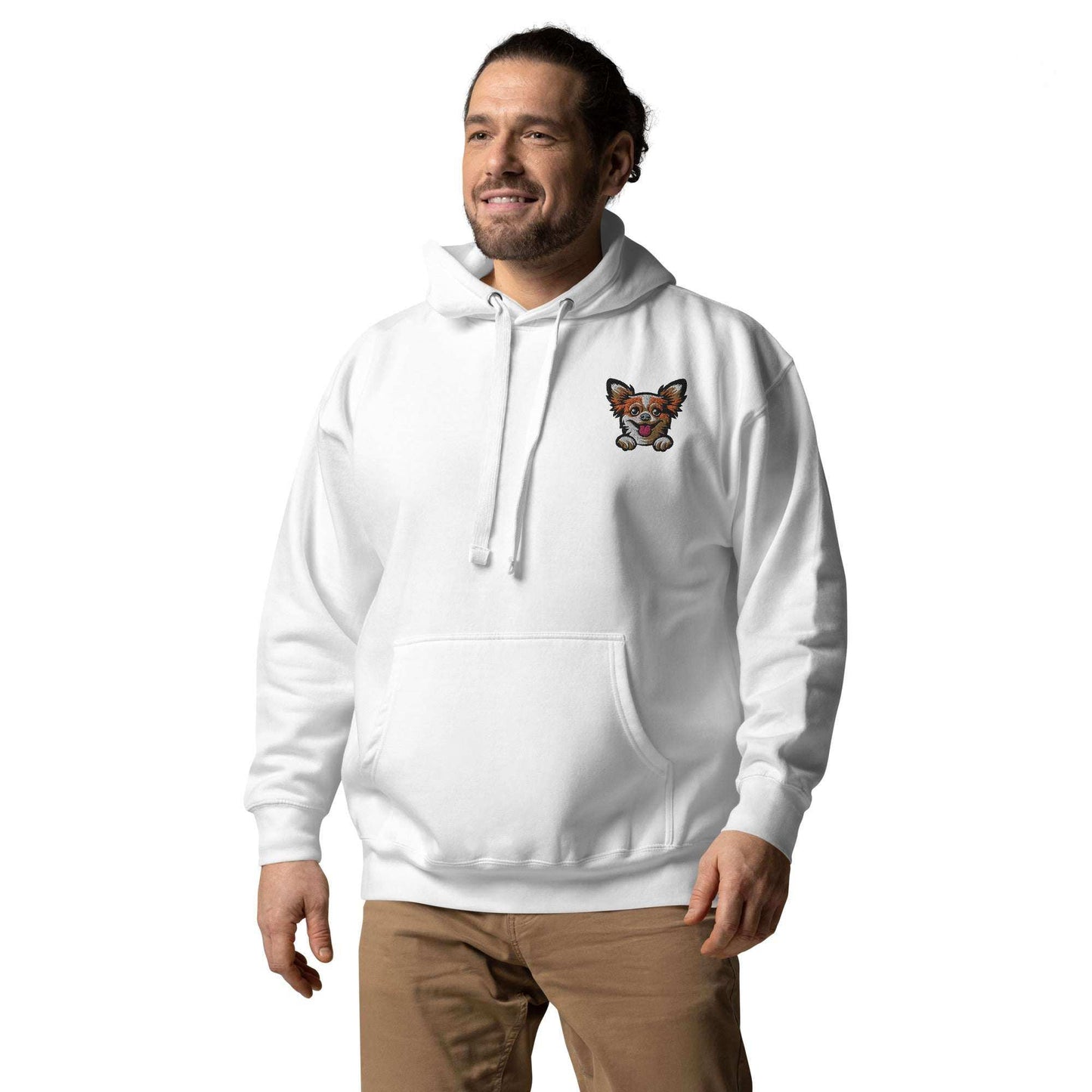 Long Hair Chihuahua Hoodie White