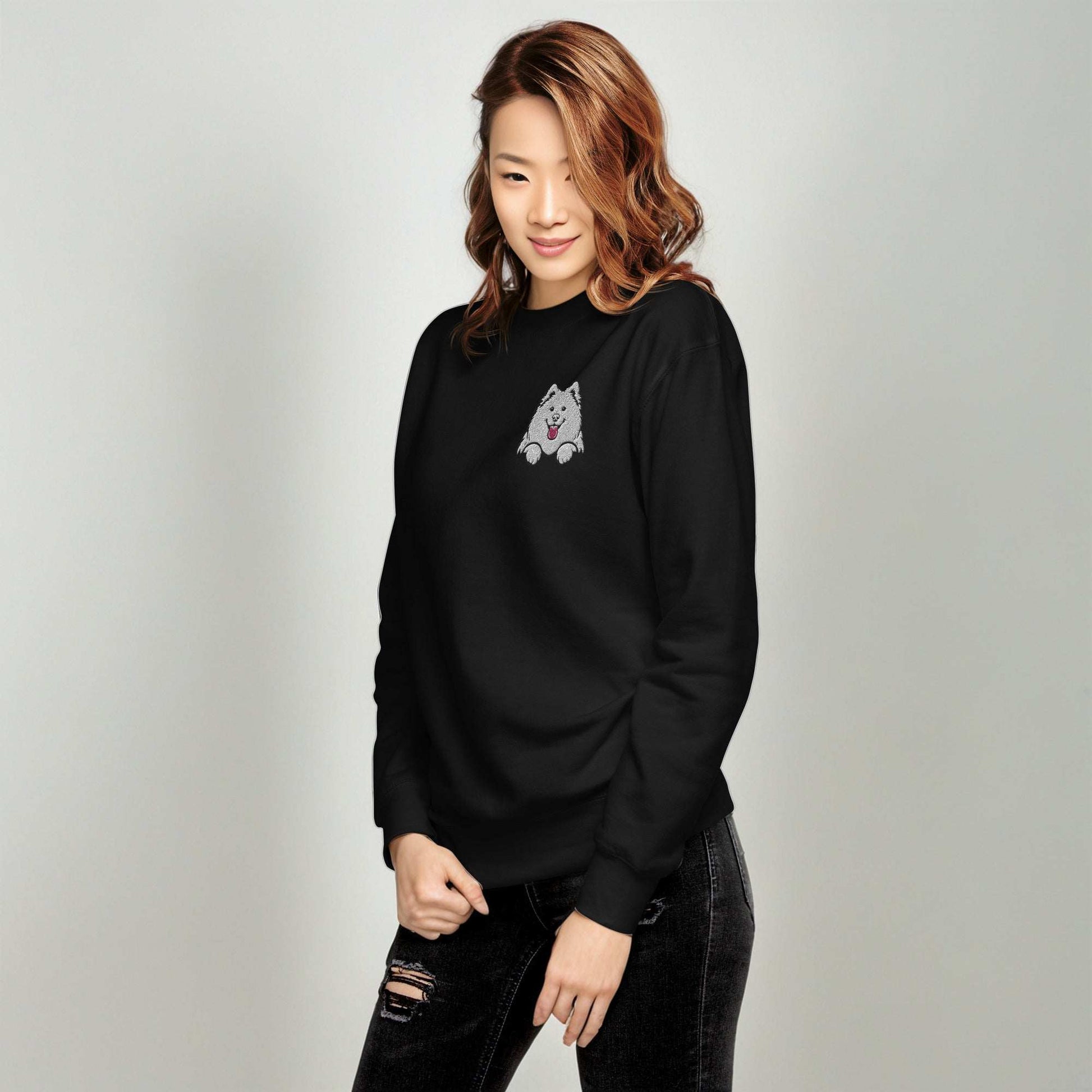 Pomeranian Samoyed Embroidery Sweatshirt - Premium Unisex Streetwear