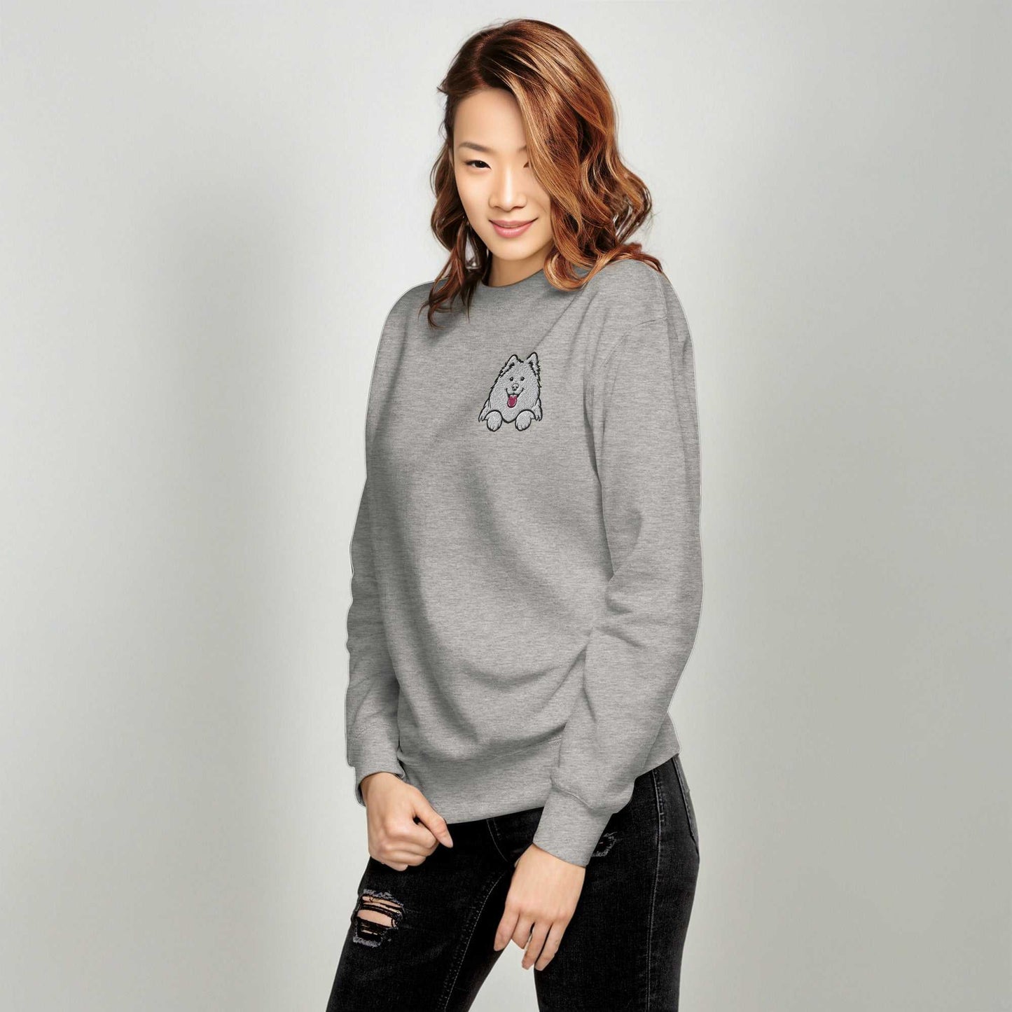 Pomeranian Samoyed Embroidery Sweatshirt - Premium Unisex Streetwear