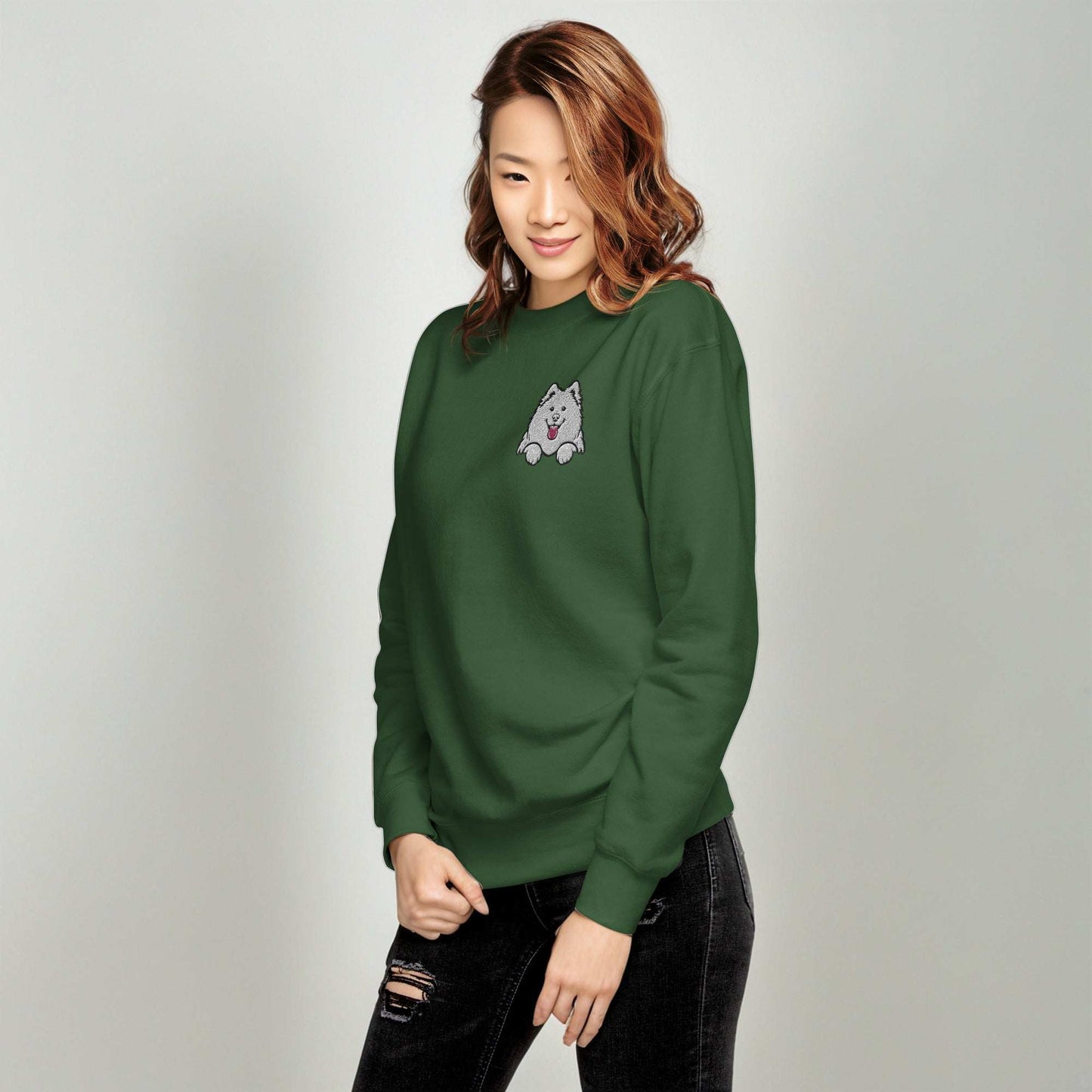 Pomeranian Samoyed Embroidery Sweatshirt - Premium Unisex Streetwear