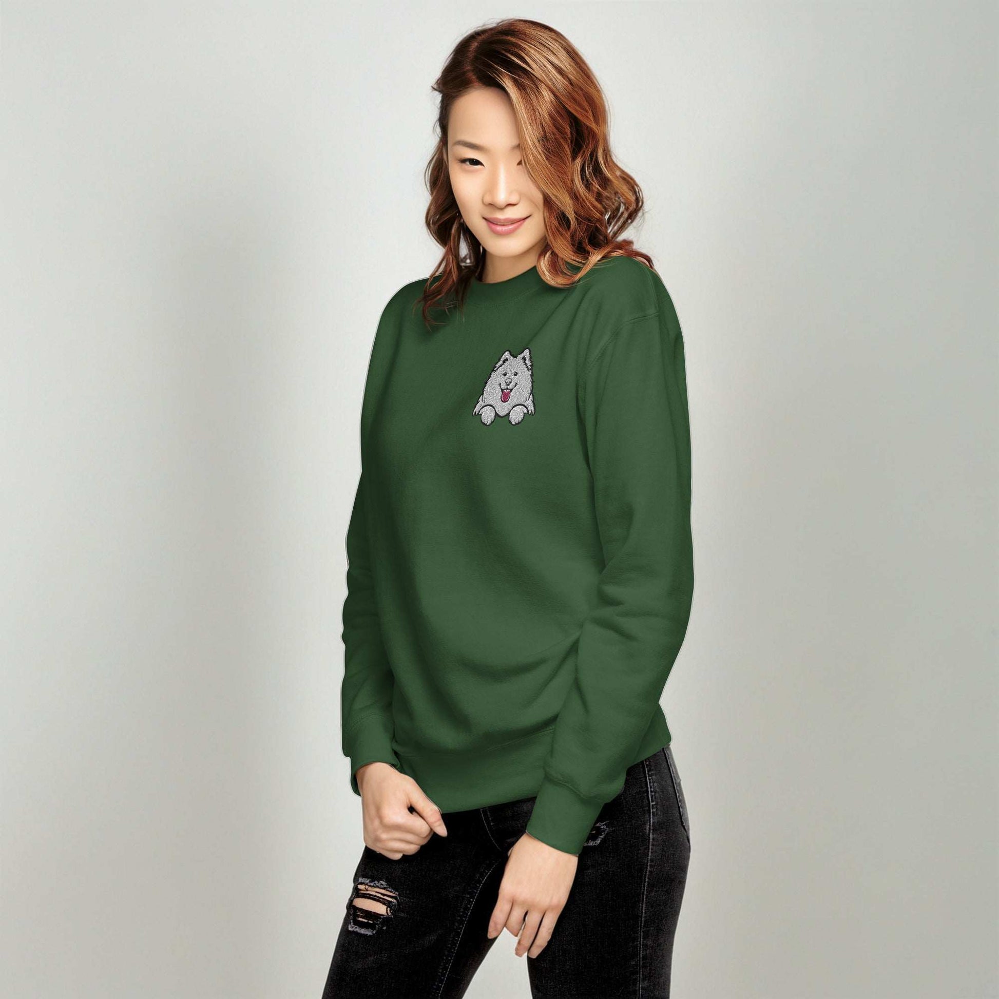 Pomeranian Samoyed Embroidery Sweatshirt - Premium Unisex Streetwear