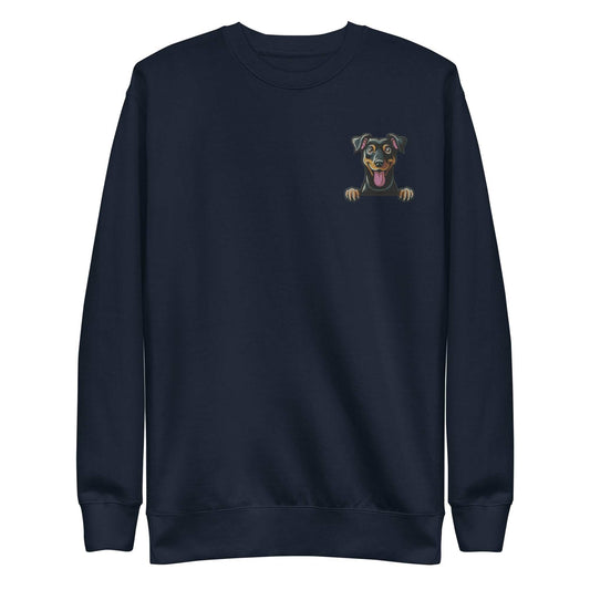 Manchester Terrier Dog Embroidery Premium Unisex Sweatshirt