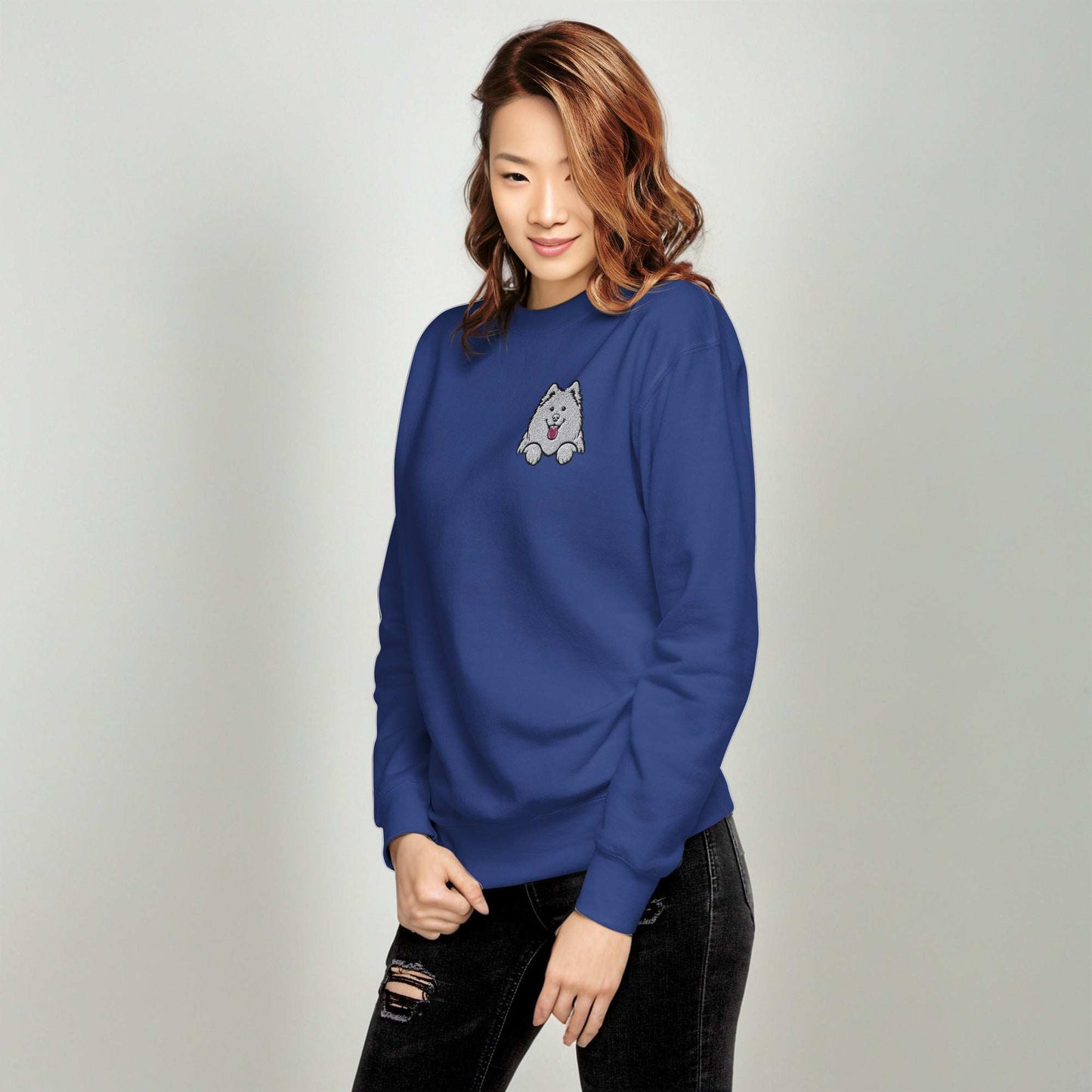 Pomeranian Samoyed Embroidery Sweatshirt - Premium Unisex Streetwear